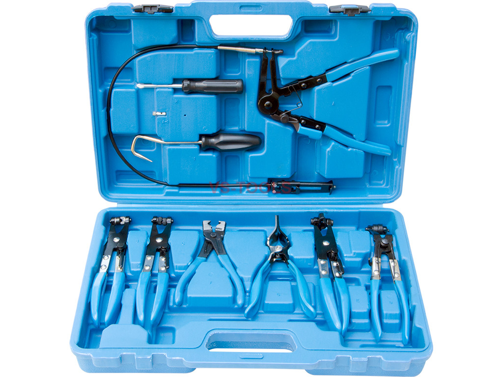 9pc Hose Clamp Pliers Flexible Wire Long Reach Plier Fuel